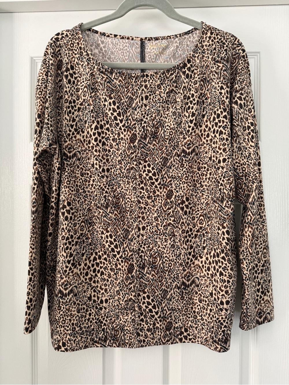 Lilly Pulitzer Leopard Print Long-Sleeve Top - Beige & Brown
